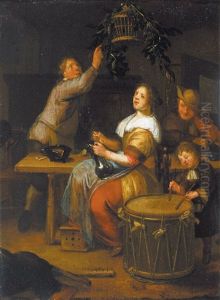Interieur Met Muzikanten by Richard Brakenburg