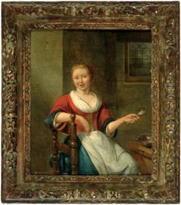 Eine Junge Frau Beim Mahl by Richard Brakenburg
