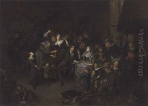 A Wedding Feast In An Interior by Richard Brakenburg