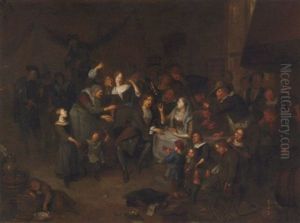 A Wedding Feast In An Interior by Richard Brakenburg