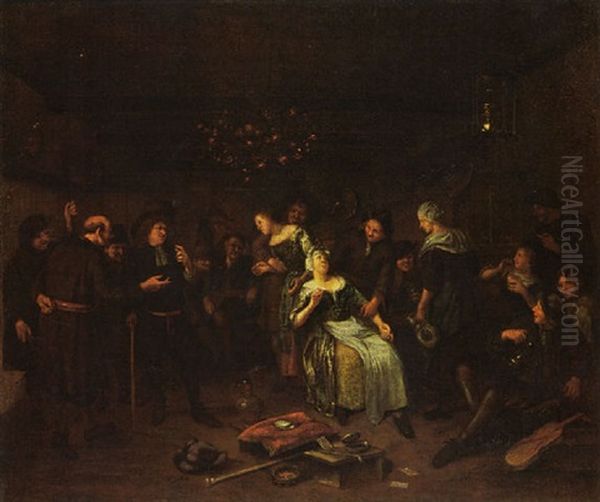 A Tavern Interior With Figures Making Merry - view 1