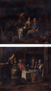 Peasants Smoking And Drinking In An Interior
