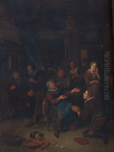 Merry Company In A Tavern Interior - view 1