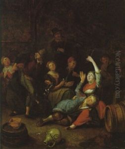 Lustige Gesellschaft by Richard Brakenburg