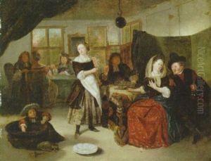 A Merry Company In A Tavern by Richard Brakenburg