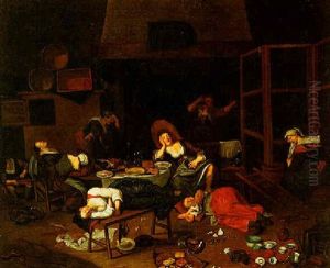Drunken Women Sleeping In The Kitchen