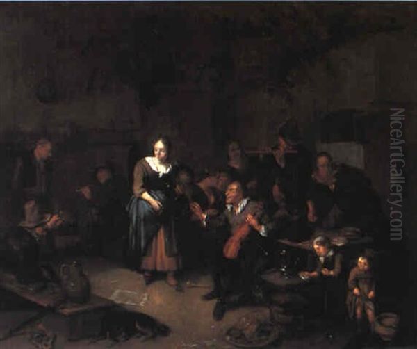 Peasants Merrymaking In An Interior - view 1