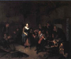 Peasants Merrymaking In An Interior by Richard Brakenburg
