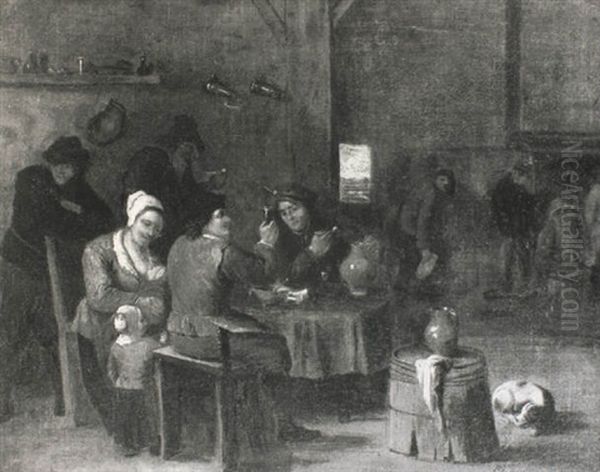 Peasants In A Tavern - view 1