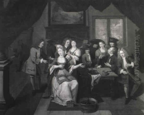 An Elegant Company In An Interior - view 1