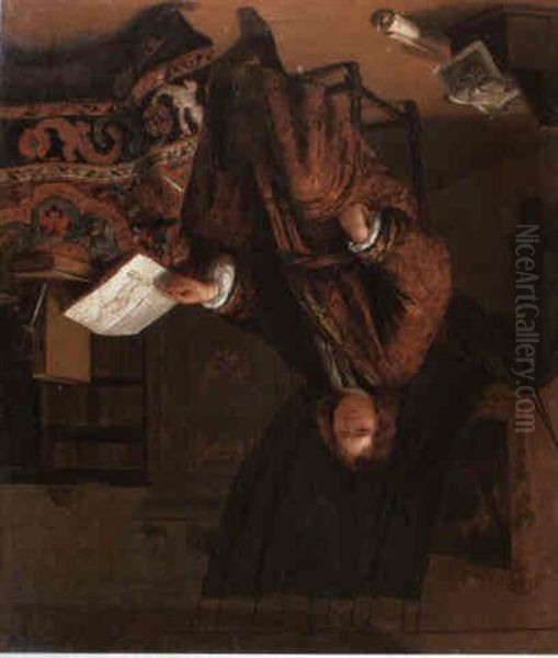 Portrait Of A Scholar Seated In His Study - view 1