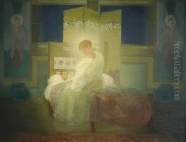 Bedtime With Mother And Children - view 1