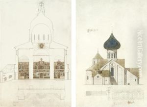 Two Architectural Designs by Alexei Viktorovich Schusev