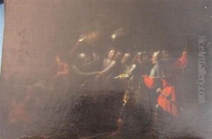 L'arrestation Du Christ Au Mont Des Oliviers by Leonard Bramer
