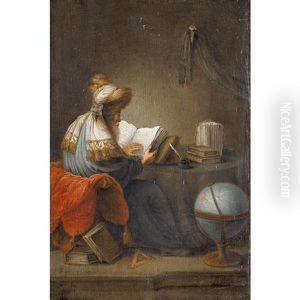 Lesender Gelehrter Mit Turban by Leonard Bramer
