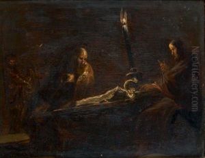 La Decouverte Du Deuteronome Par Le Scribe Shafan by Leonard Bramer