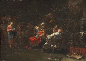 Twelve Year Old Christ In The Temple by Leonard Bramer