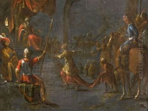 Esther Devant Assuerus by Leonard Bramer