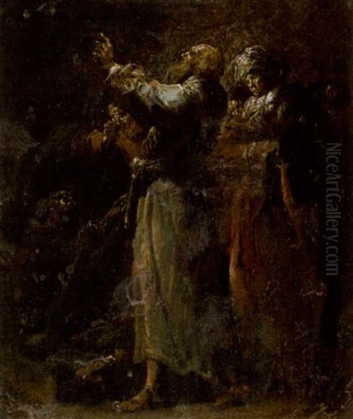 A Bishop Saint Blessing A Cripple - view 1