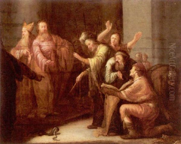 Moses Throws Aaron's Rod Before Pharoah - view 1