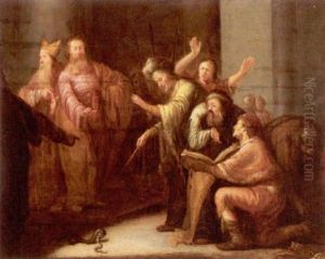 Moses Throws Aaron's Rod Before Pharoah