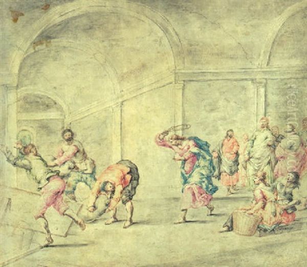 Jesus Vertreibt Die Handler Aus Dem Tempel - view 1