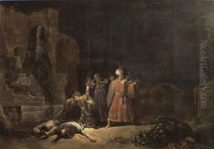 The Discovery Of The Bodies Of Pyramus And Thisbe by Leonard Bramer