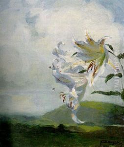 Auratum Lilies by Frank Bramley