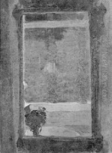In The Mirror by Frank Bramley