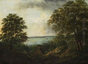Blick Auf Die Elbe Bei Blankenese by Ludwig Matthias Anton Brammer