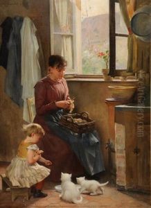 La Preparation Du Repas by Alfred Henri Bramtot