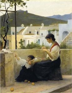 Le Panier D'oranges by Alfred Henri Bramtot