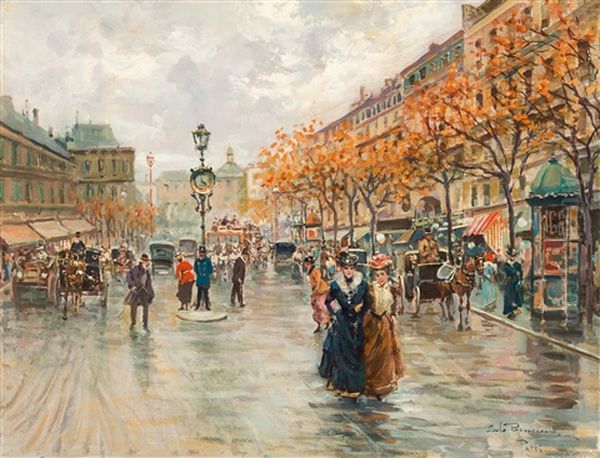 Herbstlicher Boulevard In Paris - view 1