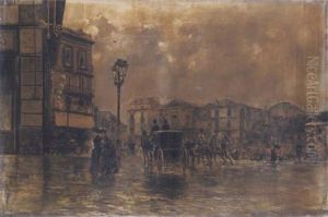 Impressioni Di Pioggia In Piazza Trieste E Trento by Carlo Brancaccio