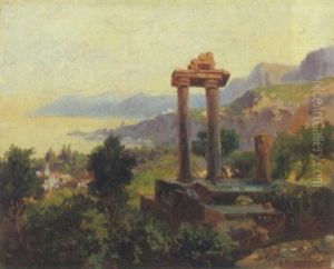 Veduta Costiera Con Antichi Ruderi by Carlo Brancaccio