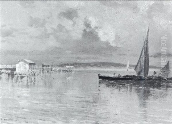 Uferlandschaft Mit Segelbooten - view 1