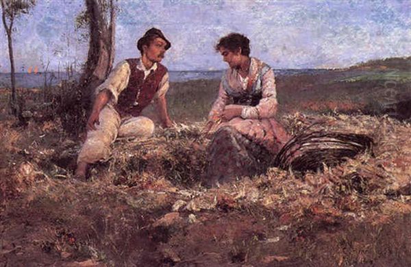 Pareja Al Borde Del Mar - view 1