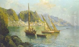 Pescatori Ad Amalfi by Carlo Brancaccio