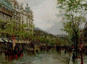 A Busy Paris Boulevard