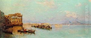 Palazzo Donn'anna And The Bay Of Naples by Carlo Brancaccio