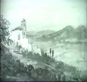 Sudliche Landschaft Mit Kirche by Carlo Brancaccio