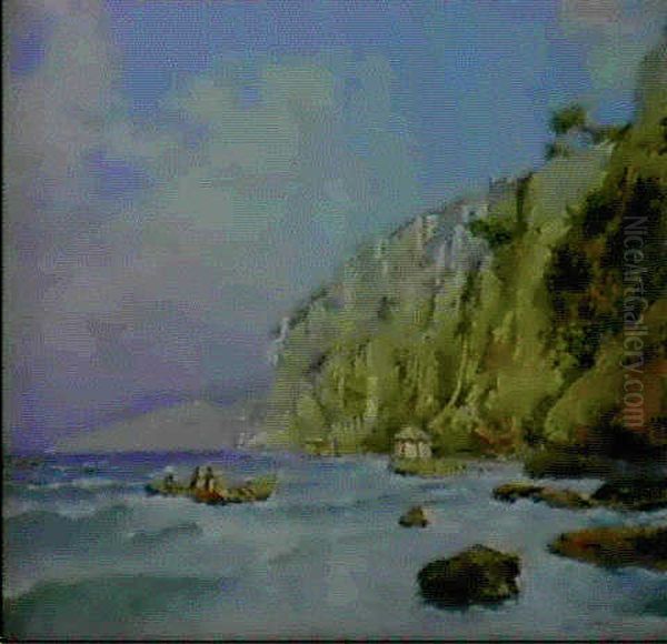 Fisherfolk In The Bay Of Sorrento - view 1