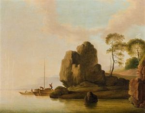 River Landscape With Rocks River Landscape With Rocks