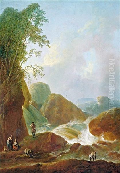 Rocky Landscape With Figures - view 1