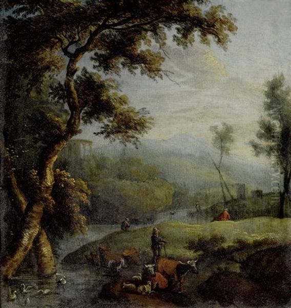 Flusslandschaften Mit Personen (pair) - view 1