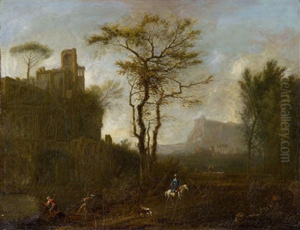Landschaft Mit Ruinen Und Reiter - view 1