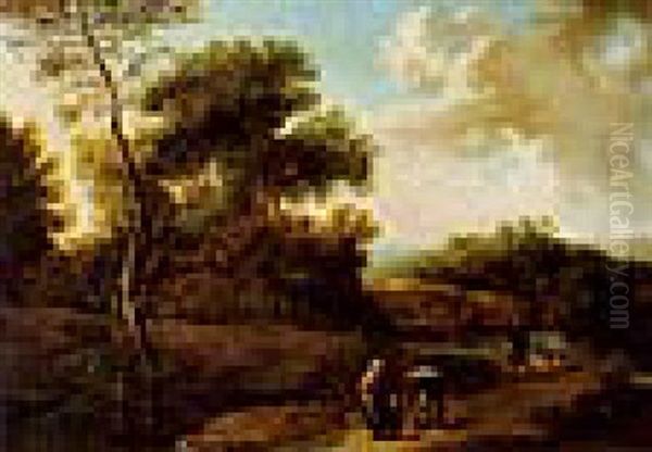 Waldlandschaft Mit Reisenden - view 1