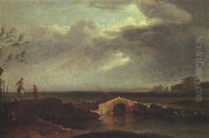 Fluslandschaft Mit Staffage Fluslandschaft Mit Staffage