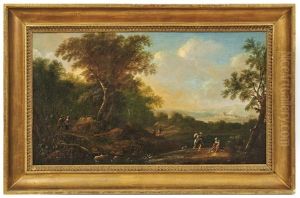Ideale Landschaft Mit Personen by Johann Christian Brand