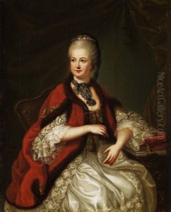 Portraitbildnis Der Marie Elisabeth Auguste, Kurfurstin Von Bayern, Geborene Prinzessin Von Pfalz-sulzbach by Johann Christian Brand
